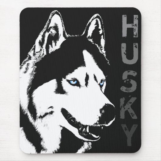 Siberian Husky Mousepad Husky Muismatten & Gifts (Voorkant)