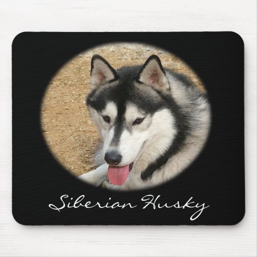 Siberian Husky Mousepad Muismat (Voorkant)