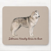 Siberian Husky Mousepad Muismat (Voorkant)
