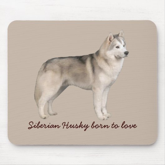 Siberian Husky Mousepad Muismat (Voorkant)