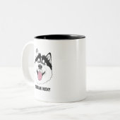 SIBERIAN HUSKY mugs Tweekleurige Koffiemok (Voorkant links)