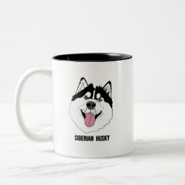SIBERIAN HUSKY mugs Tweekleurige Koffiemok