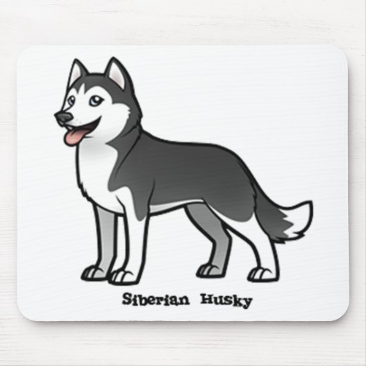 Siberian Husky Muismat (Voorkant)