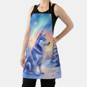 Siberian Husky Northern Lights Christmas Winter Schort (Insitu)