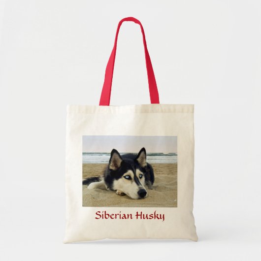 Siberian Husky over de Canvas tas van de begroting (Voorkant)