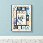 Siberian Husky Owner Lover Funny Keepomwille Quilt Canvas Afdruk (Insitu (Houten vloer))