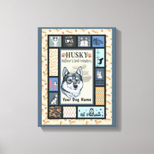 Siberian Husky Owner Lover Funny Keepomwille Quilt Canvas Afdruk