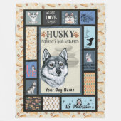 Siberian Husky Owner Lover Funny Keepomwille Quilt Fleece Deken (Voorkant)
