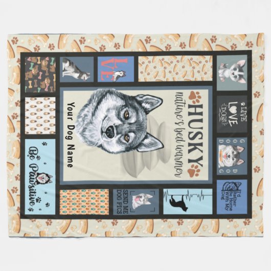 Siberian Husky Owner Lover Funny Keepomwille Quilt Fleece Deken (Voorkant (Horizontaal))