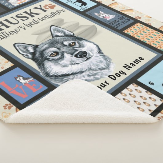 Siberian Husky Owner Lover Funny Keepomwille Quilt Sherpa Deken (3/4)