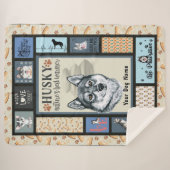 Siberian Husky Owner Lover Funny Keepomwille Quilt Sherpa Deken (Voorkant (horizontaal))