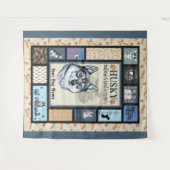 Siberian Husky Owner Lover Funny Keepomwille Quilt Wandkleed (Voorkant (horizontaal))
