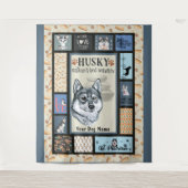 Siberian Husky Owner Lover Funny Keepomwille Quilt Wandkleed (Voorkant)