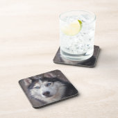 Siberian Husky Painting Bier Onderzetter (Rechterzijde)