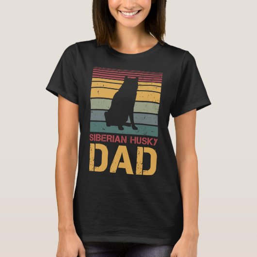 Siberian Husky papa T-shirt (Voorkant)