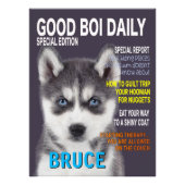 Siberian Husky Parody Magazine Hoesje Foto Afdruk (Voorkant)
