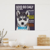 Siberian Husky Parody Magazine Hoesje Poster (Keuken)