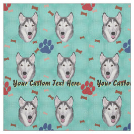 Siberian Husky - Personaliseren Stof