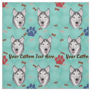 Siberian Husky - Personaliseren Stof