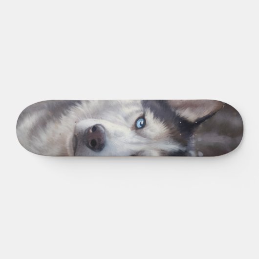 Siberian Husky Persoonlijk Skateboard (Horizontaal)