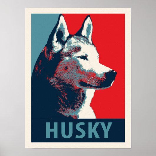 Siberian Husky Political Parody Poster (Voorkant)