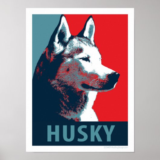Siberian Husky Political Parody Poster (Voorkant)