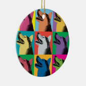 Siberian Husky Pop-Art Ornament (Rechts)