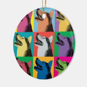 Siberian Husky Pop-Art Ornament (Links)