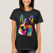 Siberian Husky Pop Cute Husky T-shirt (Voorkant)