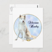 Siberian Husky Portrait Briefkaart (Voorkant / Achterkant)