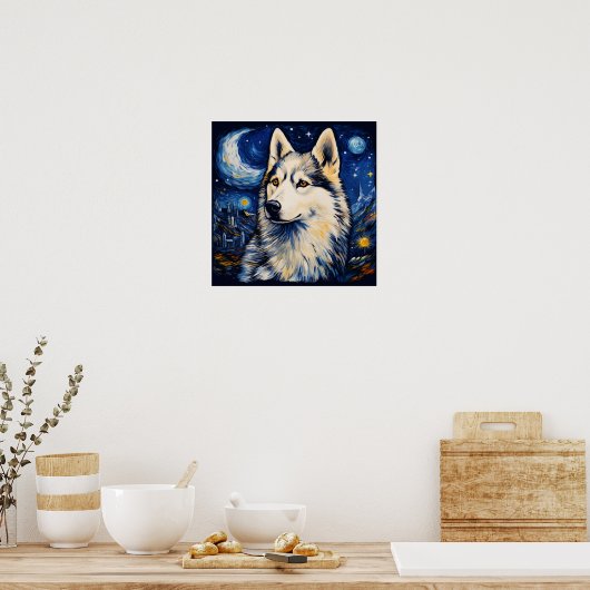 Siberian Husky Poster (Keuken)