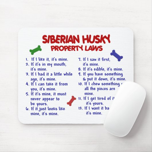 SIBERIAN HUSKY Property Laws 2 Muismat (Met muis)