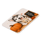 Siberian Husky Pumpkin Spice Magneet (Linkerzijde)
