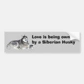Siberian Husky & Puppies Bumpersticker (Voorkant)