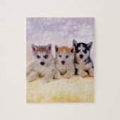 Siberian Husky Puppies Legpuzzel (Verticaal)