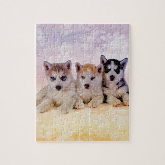 Siberian Husky Puppies Legpuzzel (Verticaal)