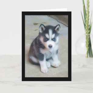 Siberian Husky puppy art Kaart