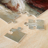 Siberian Husky Puppy Christmas Painting Legpuzzel (Zijkant)