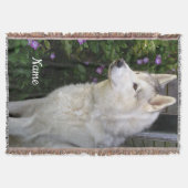 Siberian Husky Puppy Dog Deken (Voorkant)