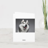 Siberian Husky Puppy Dog - Hallo, Liefde, Miss U Kaart (Achterkant)