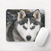 Siberian Husky Puppy Dog in Snow Mousepad Muismat (Met muis)
