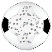 Siberian Husky Puppy Dog Pet Paw Prints Tracks Dog Voetbal (Gedraaid)