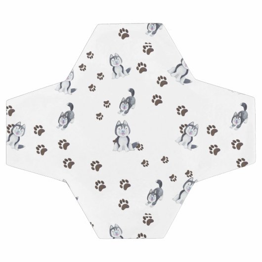 Siberian Husky Puppy Dog Pet Paw Prints Tracks Dog Voetbal (Enkel)