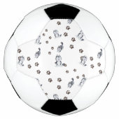Siberian Husky Puppy Dog Pet Paw Prints Tracks Dog Voetbal (Voorkant)