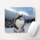 Siberian Husky Puppy Dog Winter Snow Muismat (Met muis)