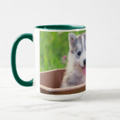 Siberian Husky Puppy in een pot Mok (Links)