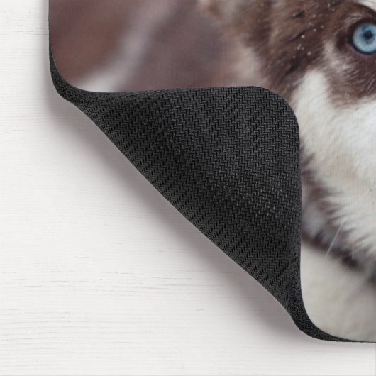 Siberian Husky Puppy op het strand Muismat (Hoek)