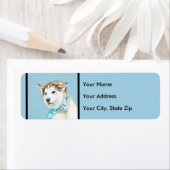 Siberian Husky Puppy Painting - Originele Dog Art Etiket (Insitu)