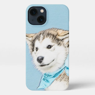Siberian Husky Puppy Painting - Originele Dog Art iPhone 13 Hoesje