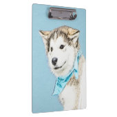 Siberian Husky Puppy Painting - Originele Dog Art Klembord (Rechts)